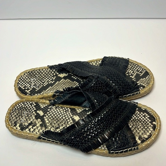 Marc Fisher Tessi Crossband Espadrille Sandals Size 10 Black - Picture 3 of 11
